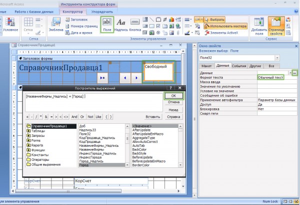 Создание форм в Microsoft Access Создание форм в Microsoft Access